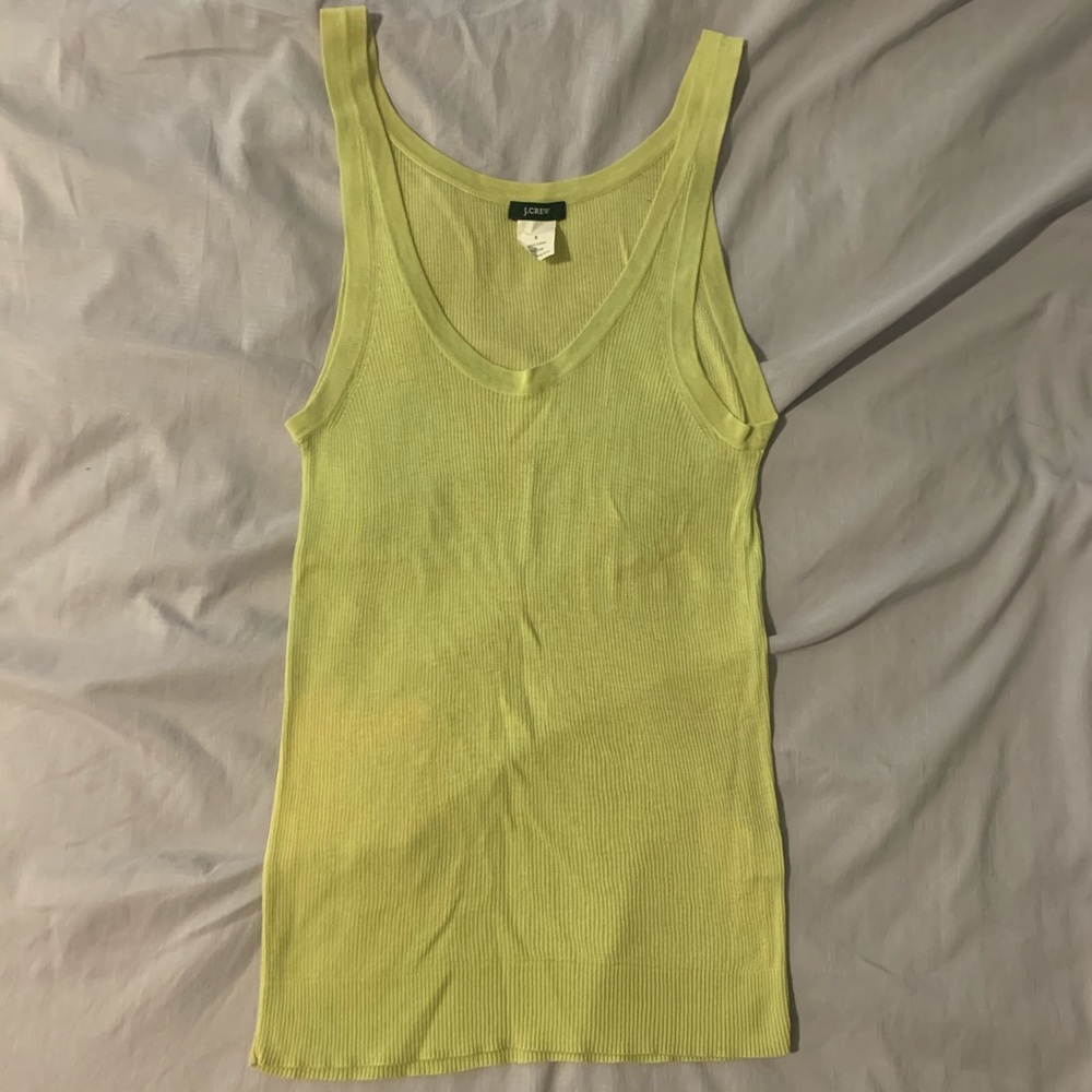 J. Crew Lime Green Sweater Tank (2) S